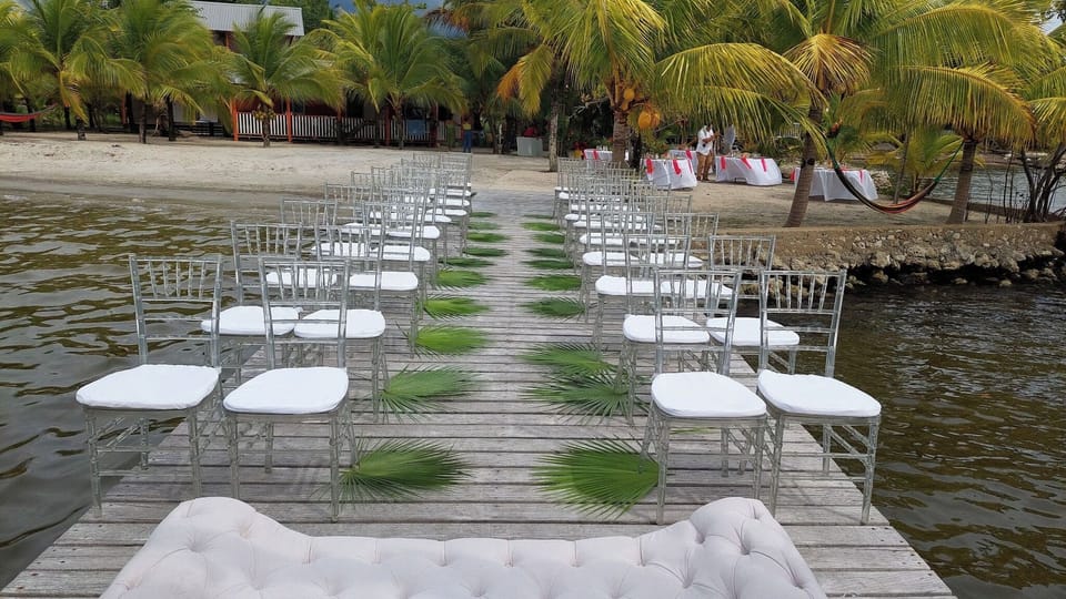 Outdoor banquet area