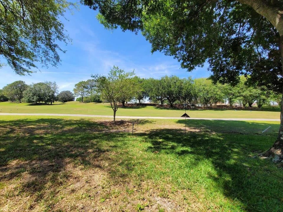 Golf course view in back.
