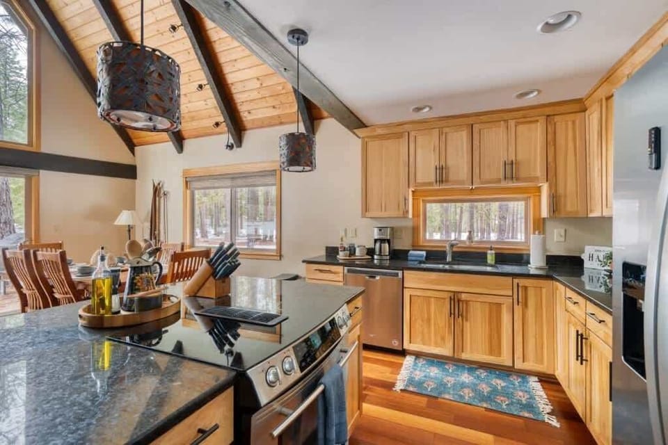 Kitchen island hangouts! Coffee, chats, and good times served daily.