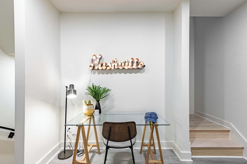 Desk space to work from home.