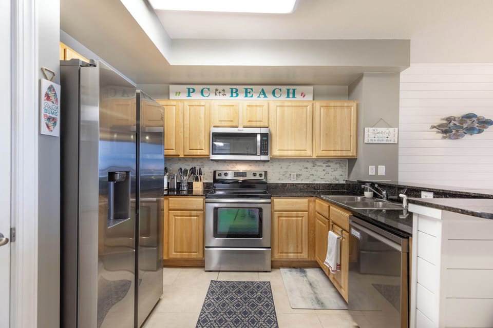 Fully stocked kitchen