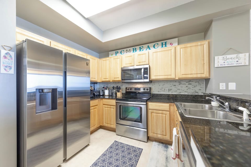 Fully stocked kitchen
