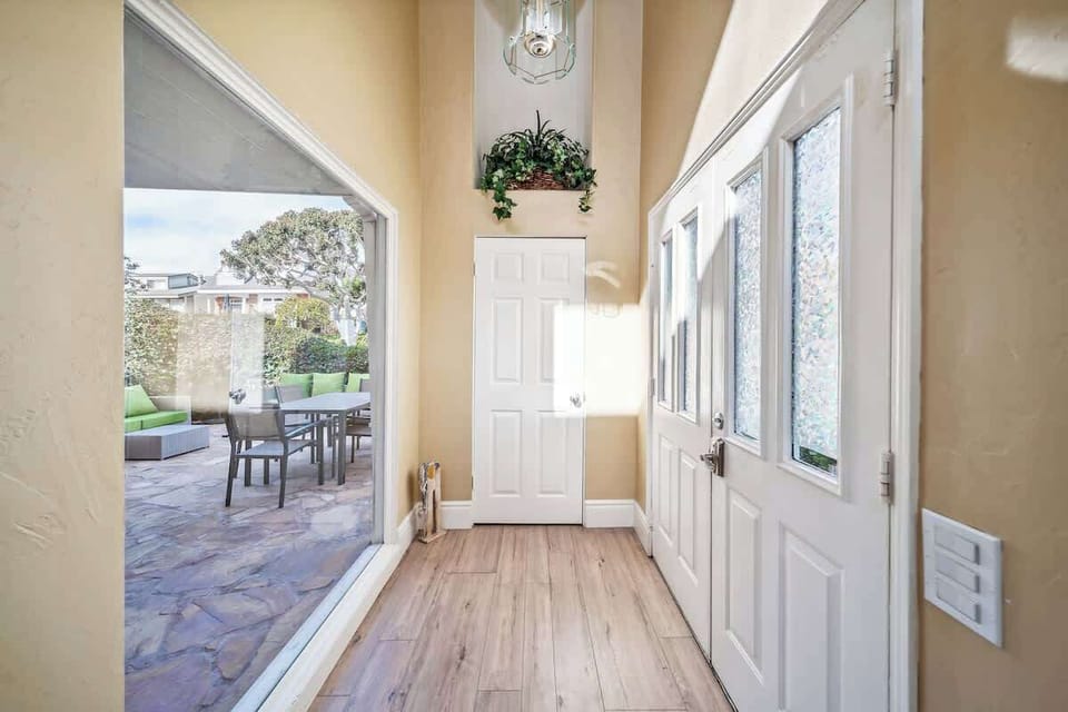 A view to the private patio