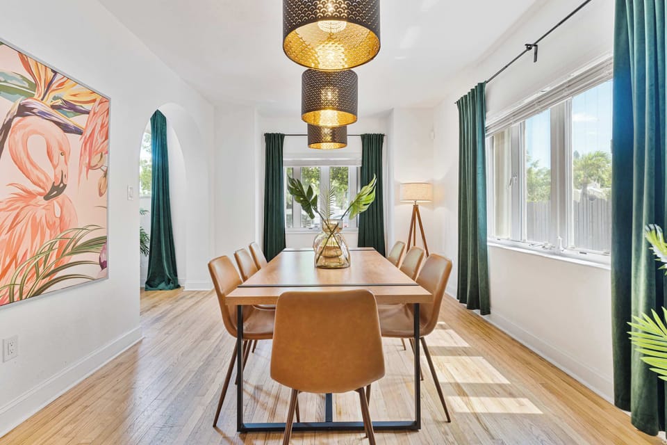 Elegant dining room for 8 people