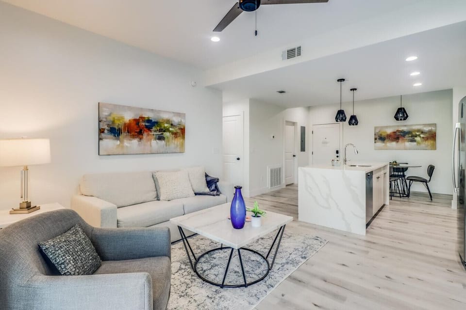 Kitchen and living room