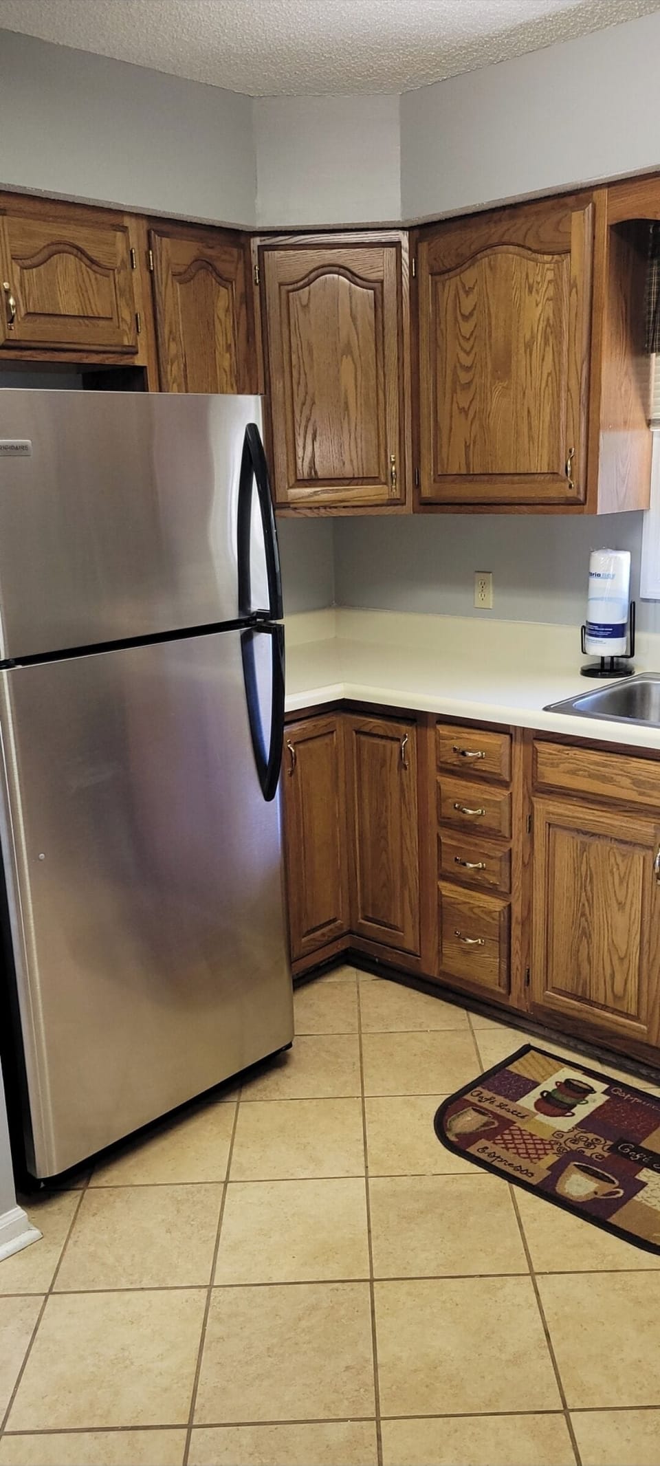 Stocked kitchen.