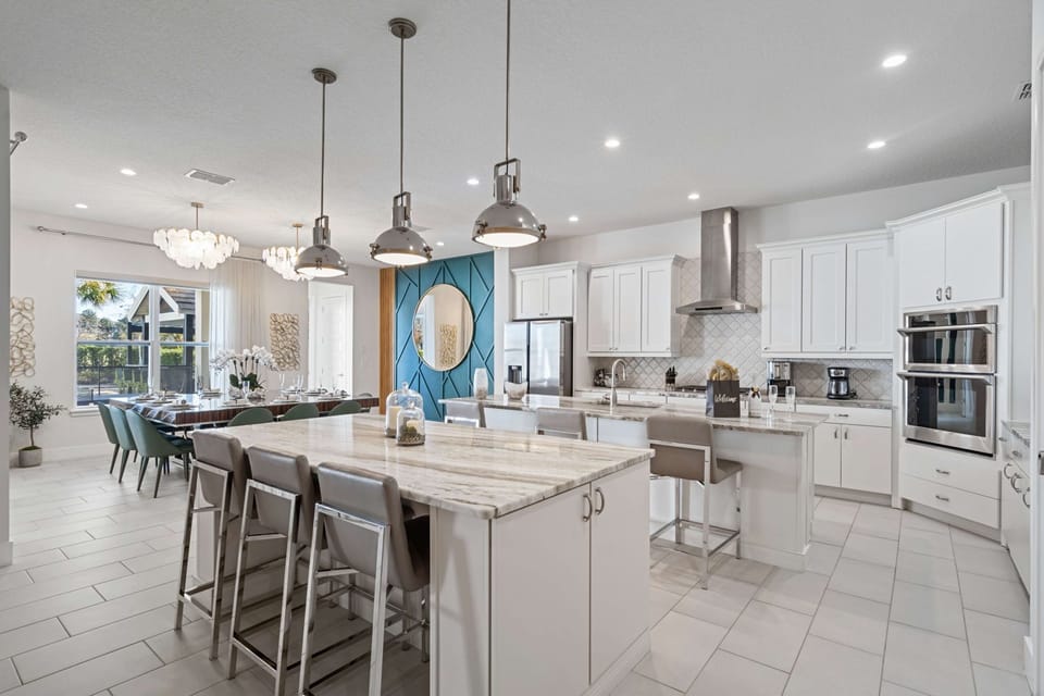 This kitchen and dining room layout is perfect for the family vacation