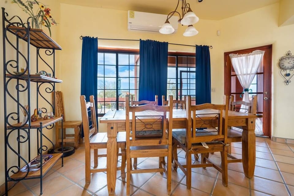 Gather around the dining table at Casa Richy in El Dorado Ranch San Felipe BC Mexico — perfect for family dinners.