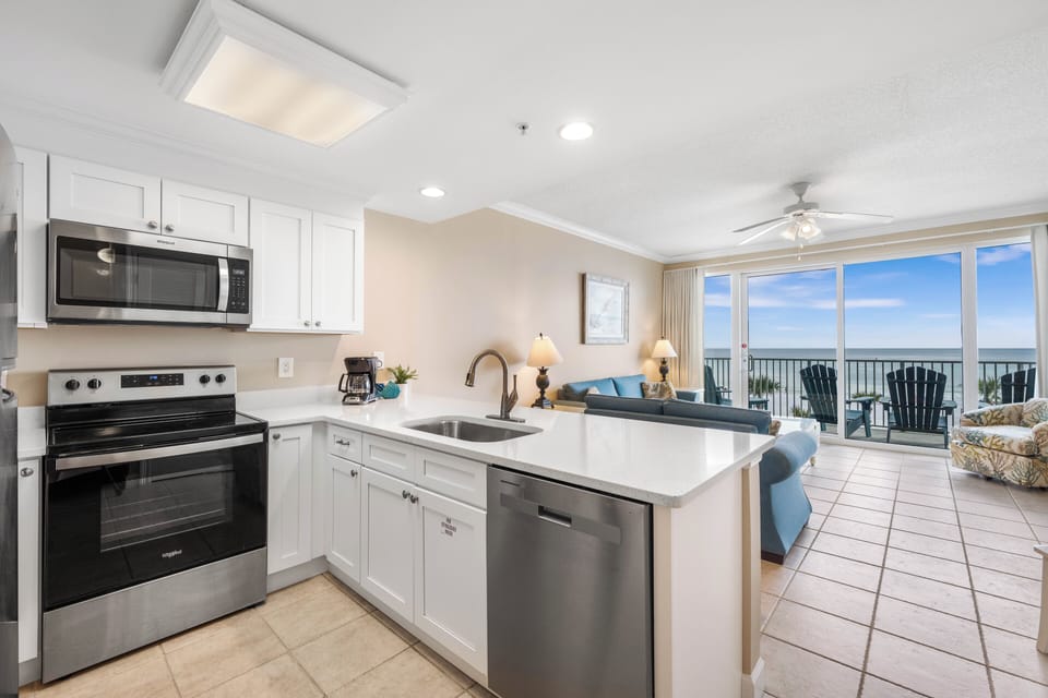 View of the gulf from the kitchen