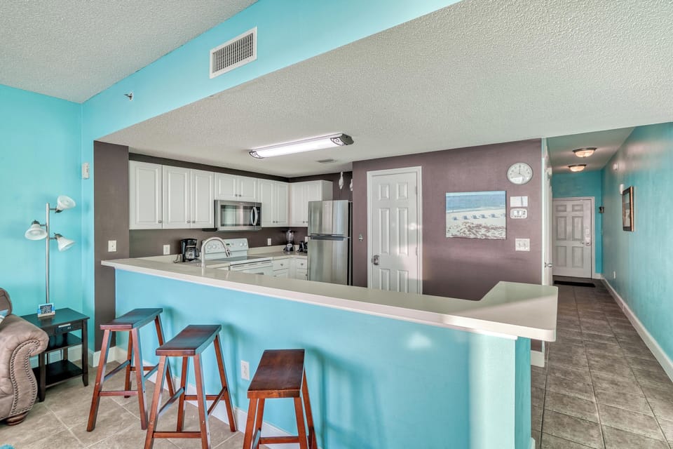 Bar seating.