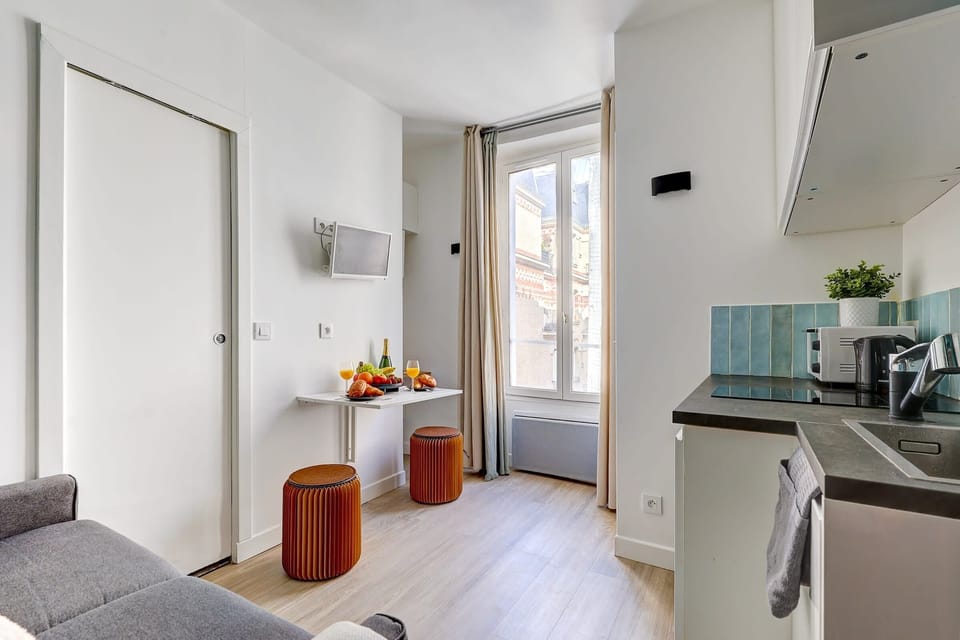 The open-plan living, kitchen and dining area