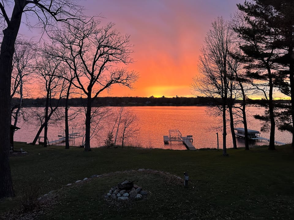 The backyard faces west so you'll get to enjoy some amazing sunsets.