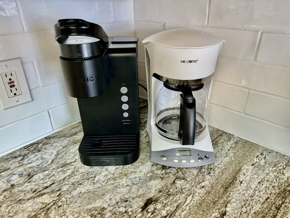 We have a Keurig & a standard coffee maker.