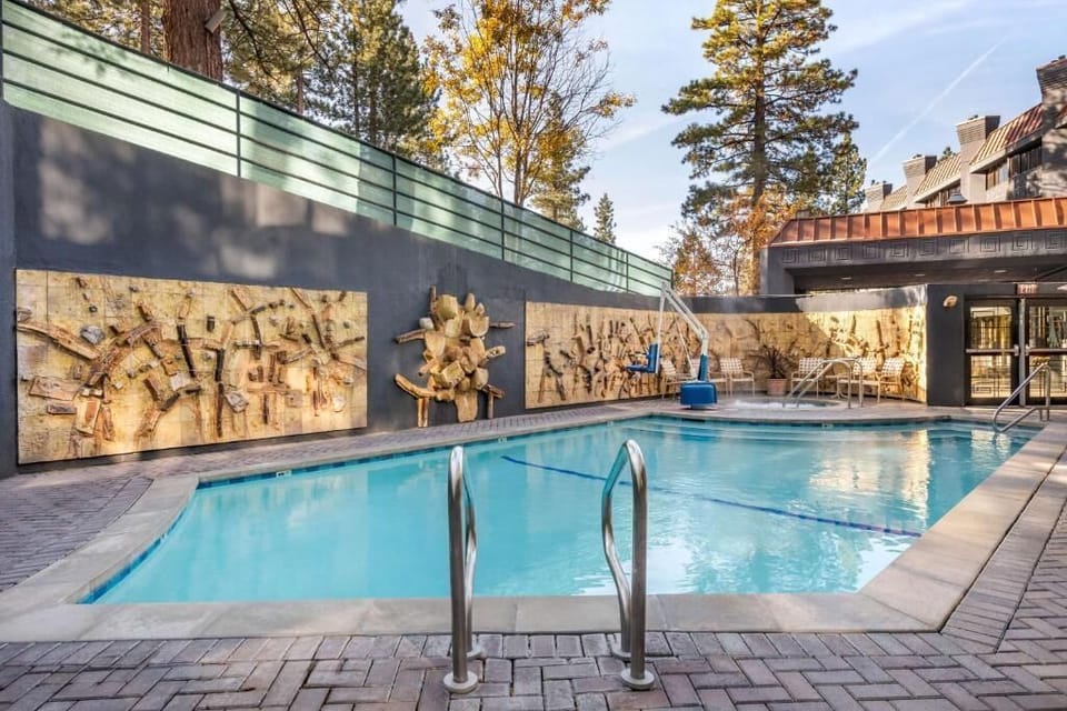 Dive into the sparkling pool for a refreshing afternoon break.