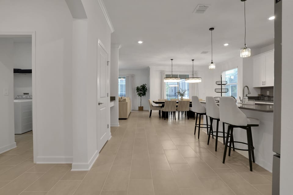 Floor, Flooring, Indoors, Dining Room, Dining Table