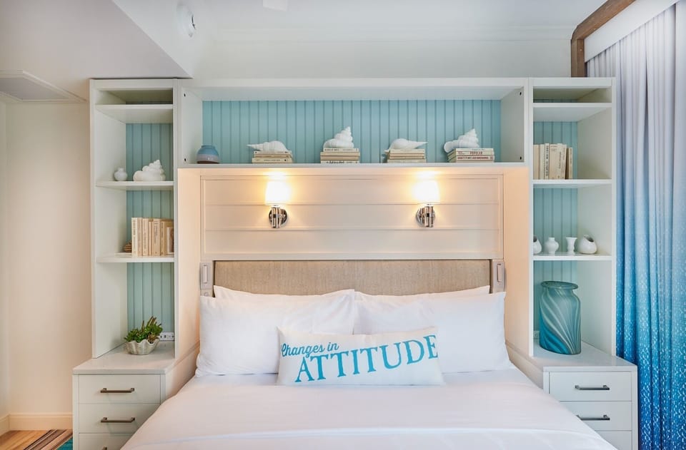 Recharge in a calm, coastal-inspired space with soft lighting.