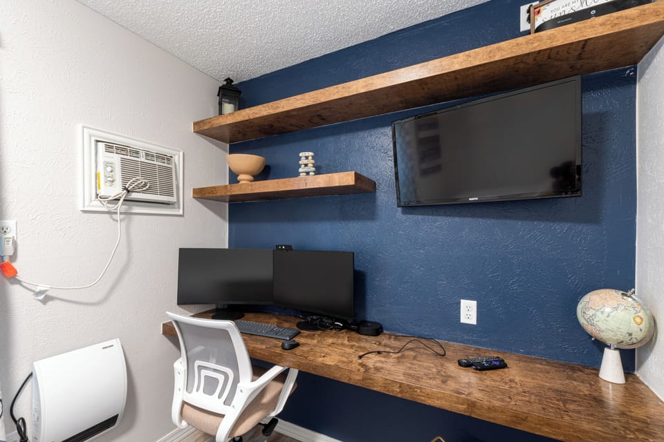 If you have to work, find desk located in 2nd Bedroom