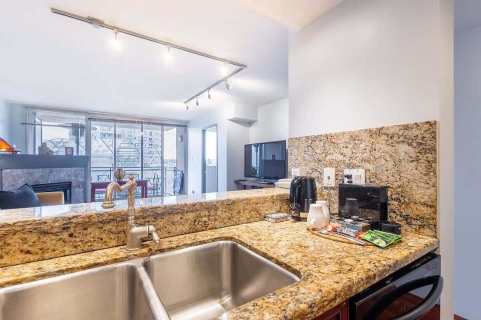 Chef's view of the spacious and bright living room.