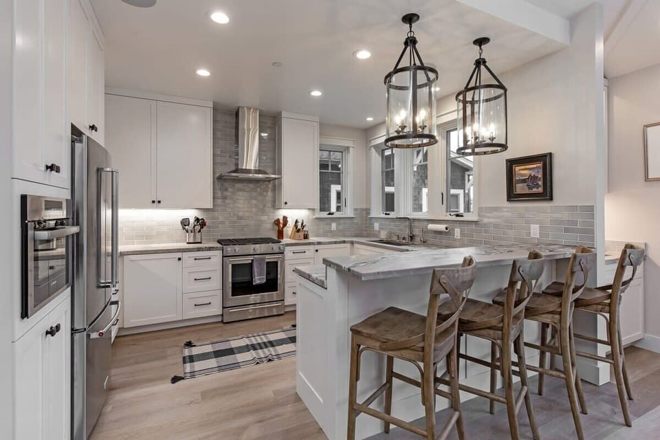 Chefs designed kitchen with everything you need to entertain including a Miele speed oven for all your culinary cooking needs. 