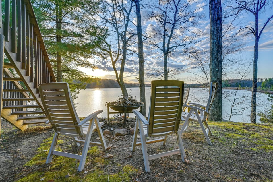 Fire Pit Area | Lake Views | Deck | Private Dock | Beach Access