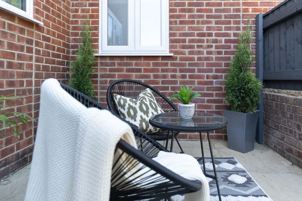 Private seating outside in your courtyard
