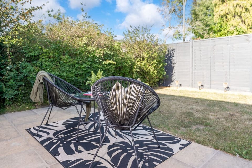 Private outdoor space with seating