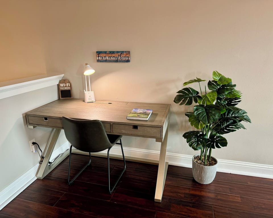 Study nook, in case you need to pull out your laptop and catch up on work
