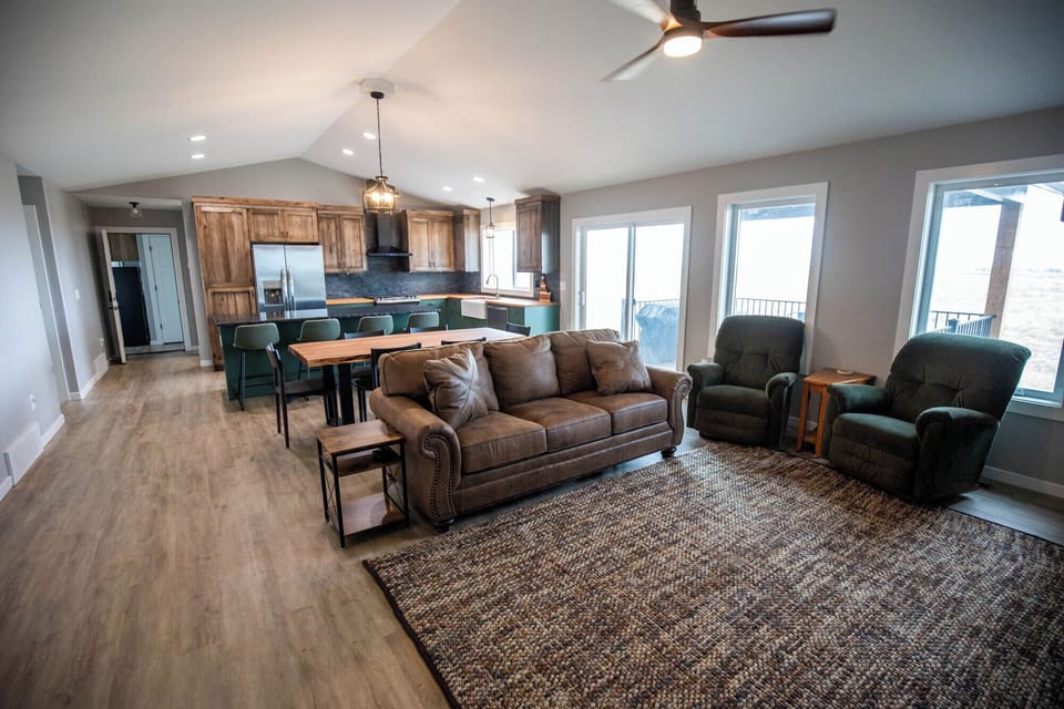 living room seating with queen sofa bed