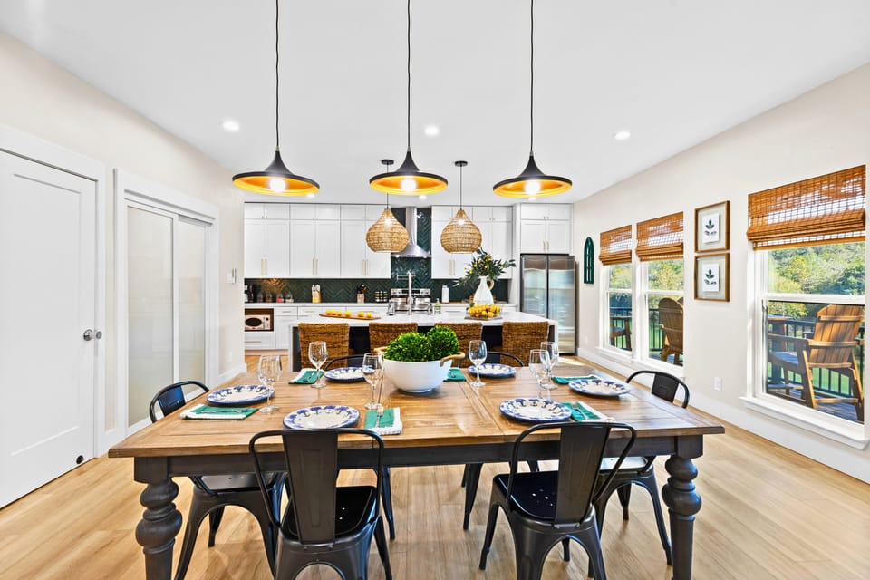 Gather, dine, and connect and the perfect space for family meals and late-night laughs.