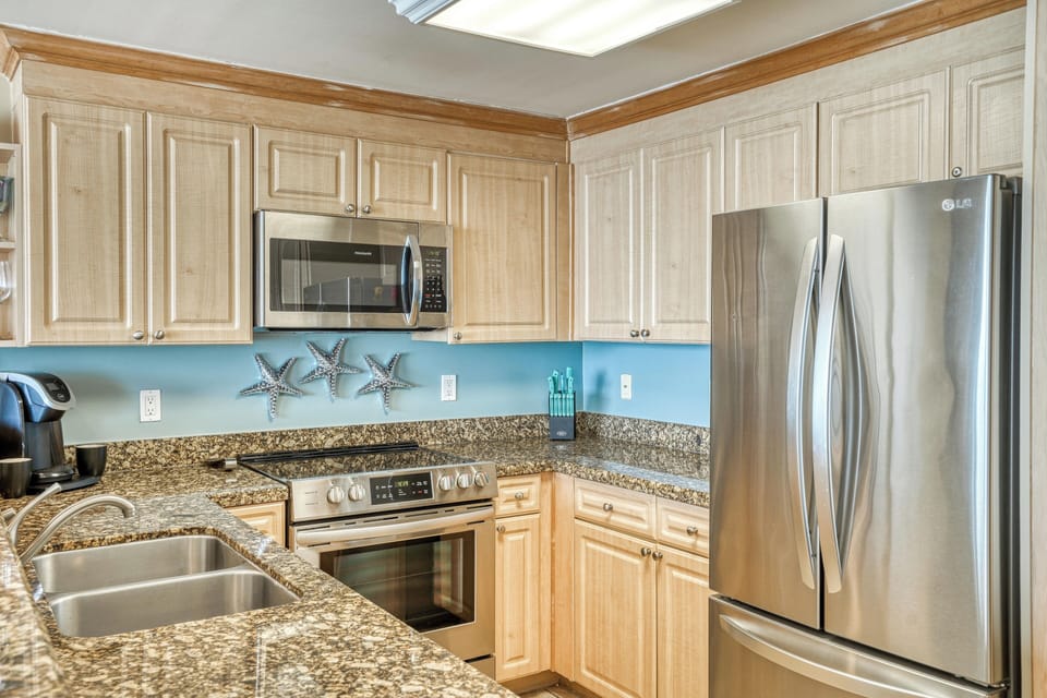 Fully stocked kitchen