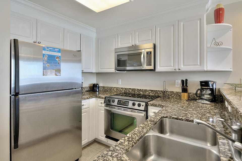 Fully stocked kitchen