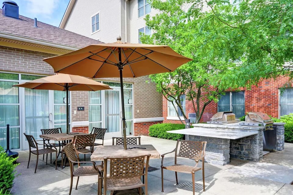 Unwind outdoors with shaded seating and grill-ready gatherings.