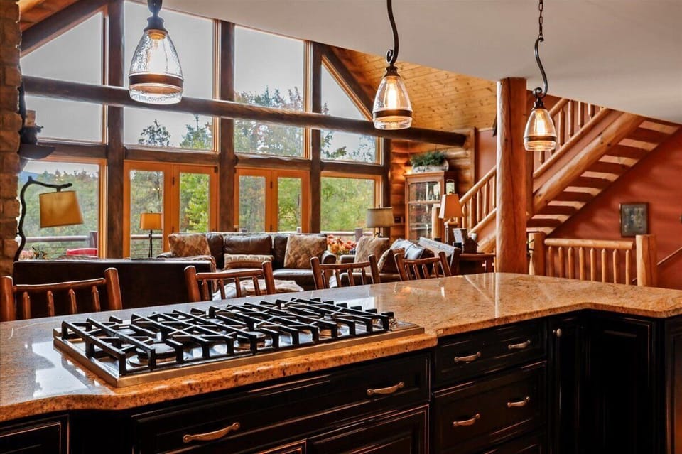 Entertainer's kitchen, open to living area.
