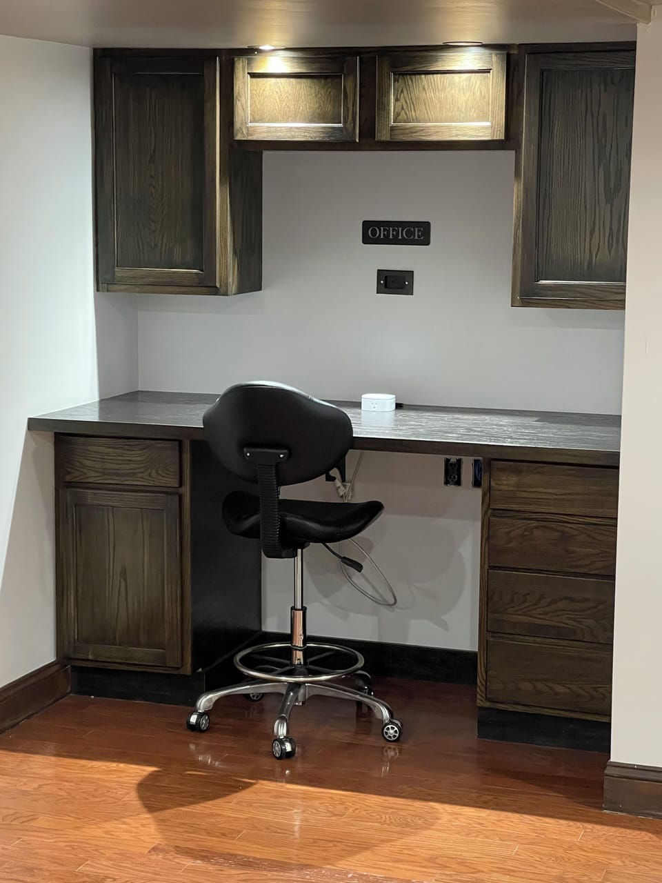 Workspace with power hub.