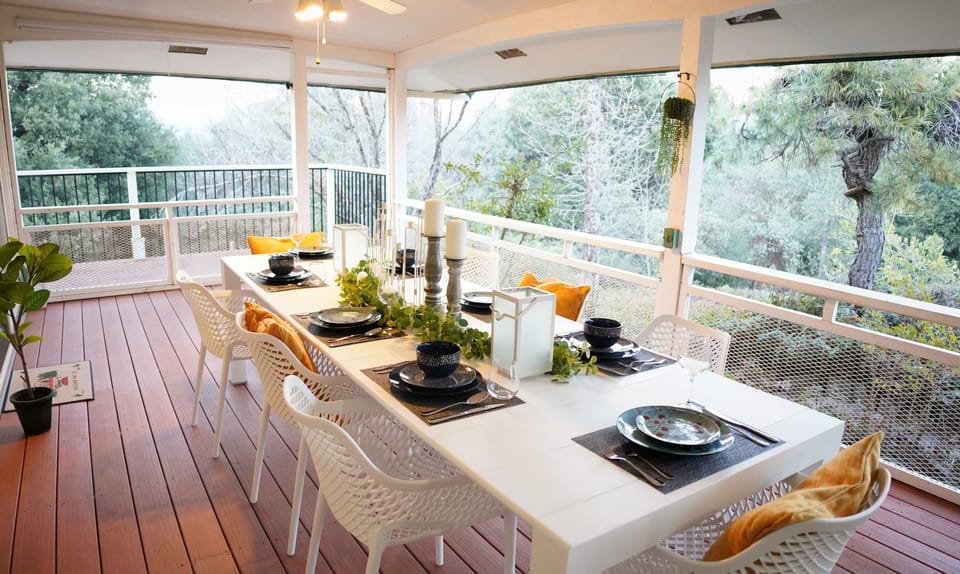 Outdoor patio dining table