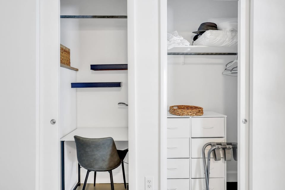 Workspace and storage closet