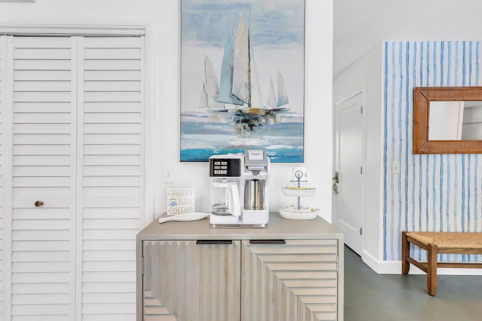 Coffee station in dining space