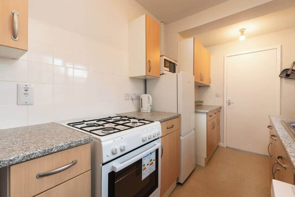 Kitchen space with basic amenities.