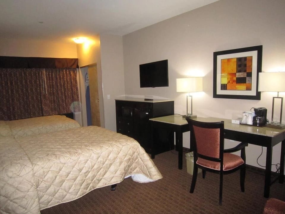 Catch up on emails with a convenient in-room desk.