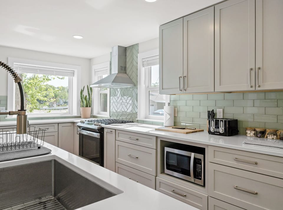 Kitchen with view of Smith's Bridge and Bayou