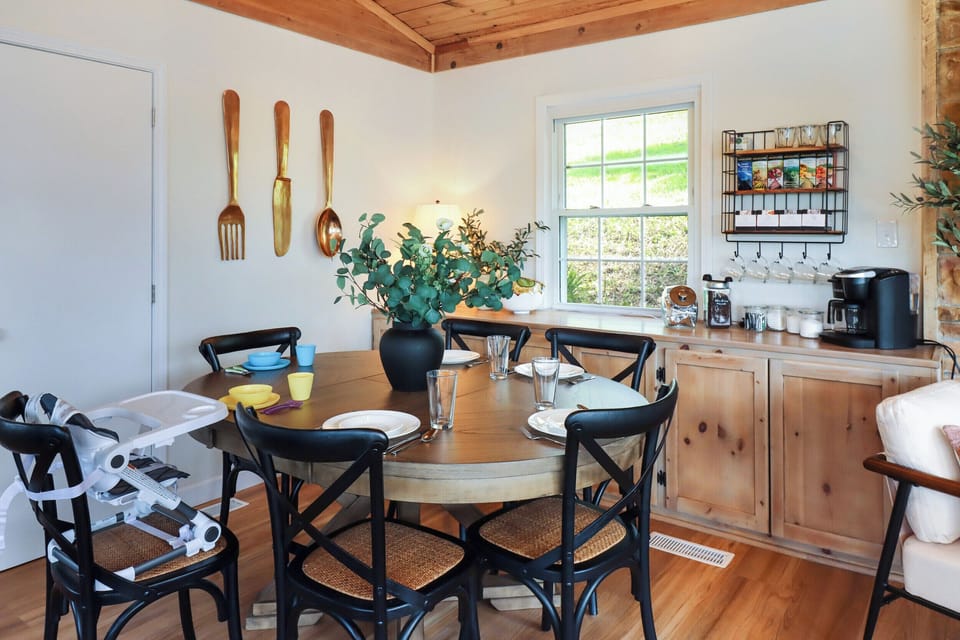 High Chair, dishes, even bibs for the kids