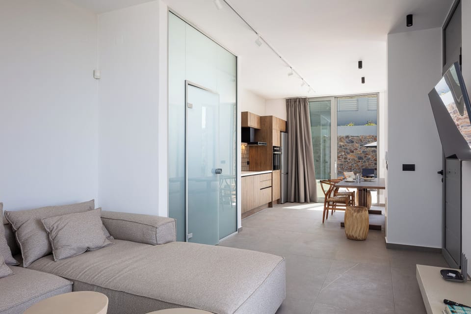 Open plan living and kitchen area