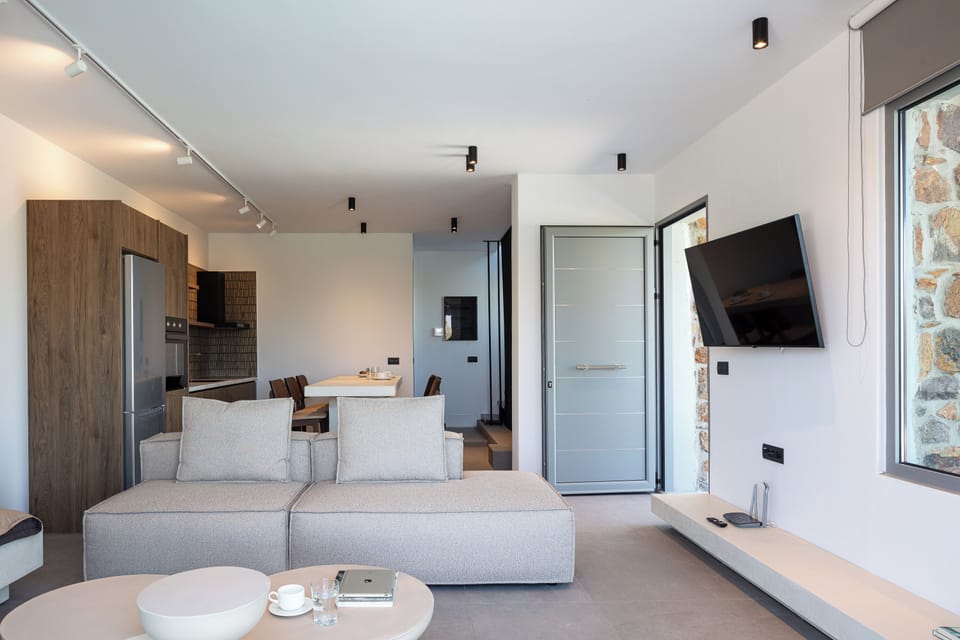 Open-plan living and kitchen area