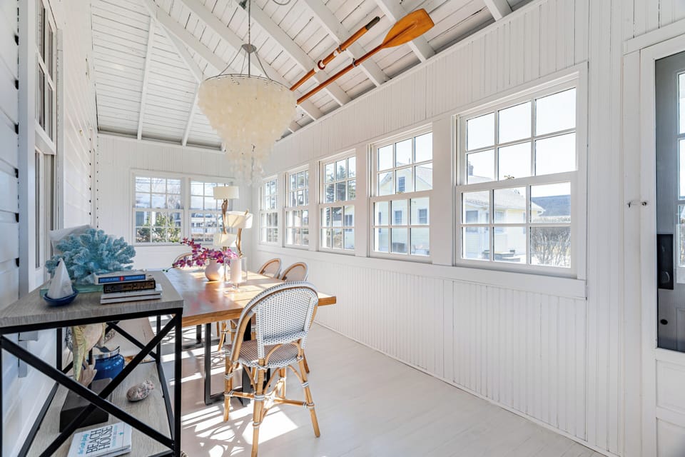 Sunroom/dining room. Great room for coffee in the morning
