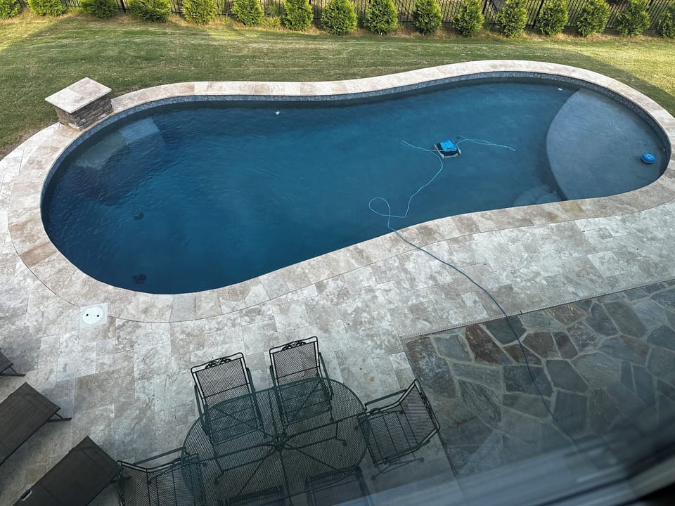Pool view from Master Bedroom