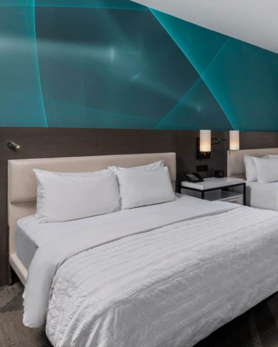 Sink into freshly made bedding for a deep night’s sleep