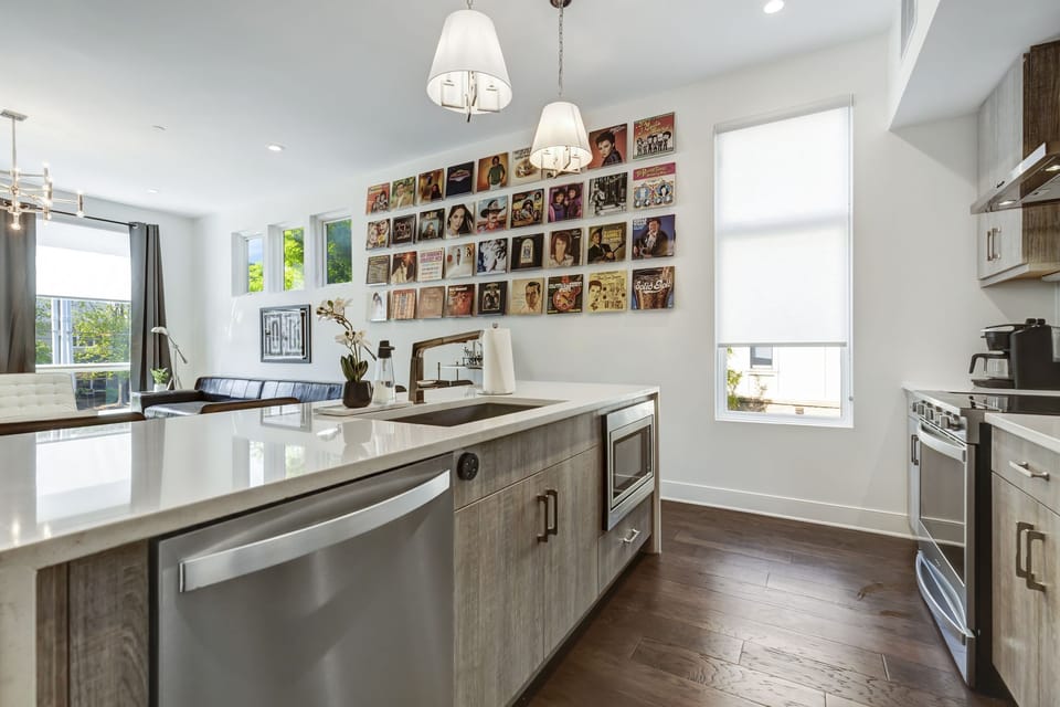 Fully stocked kitchen with coffee