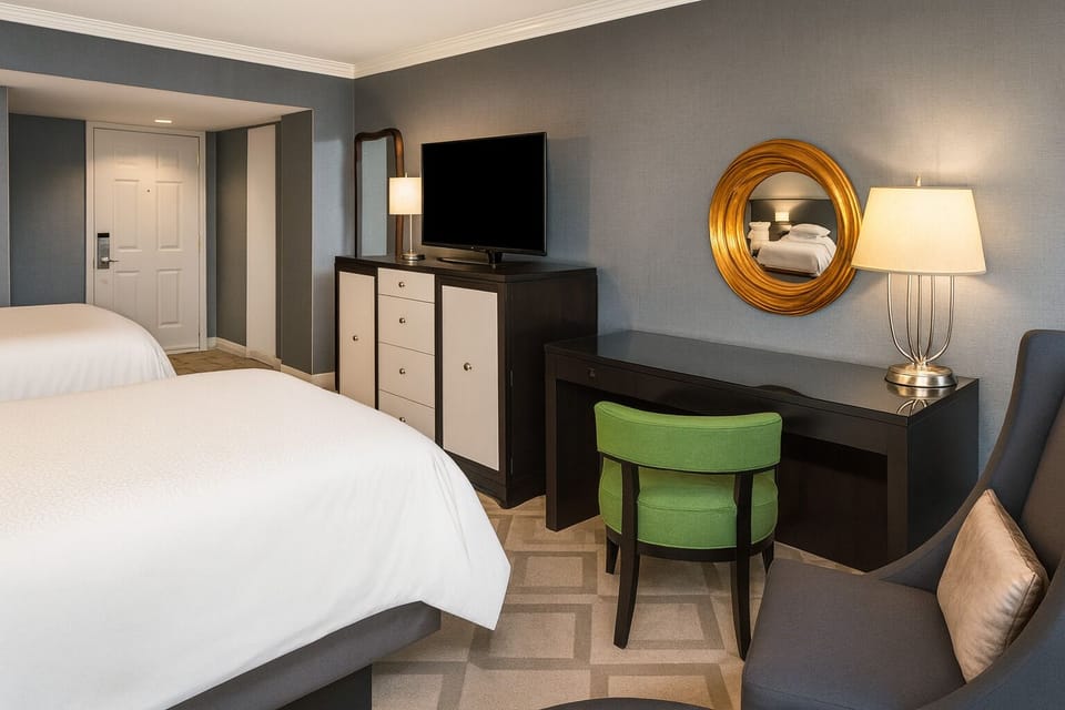 Bedroom. Interior and views may vary based on location and availability