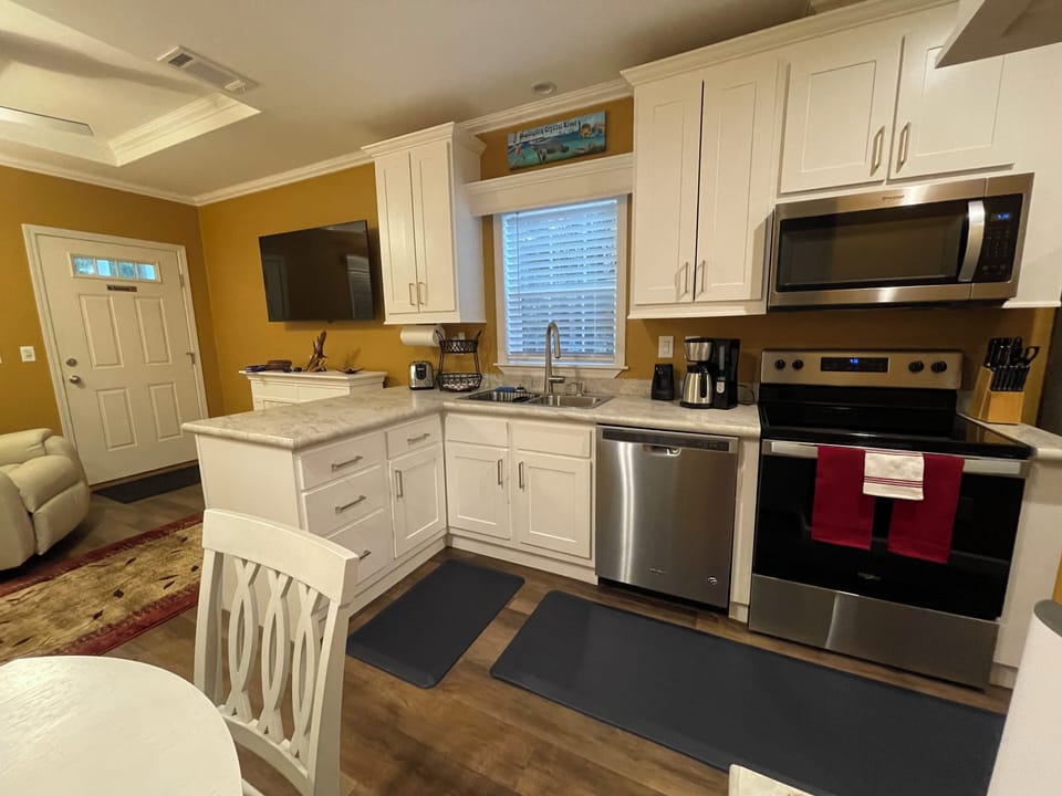 Large counter space for preparing meals.