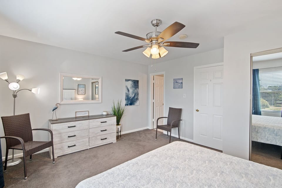 The Queen EnSuite bedroom is also comfortable, offers plenty of space, and features a private bathroom.
